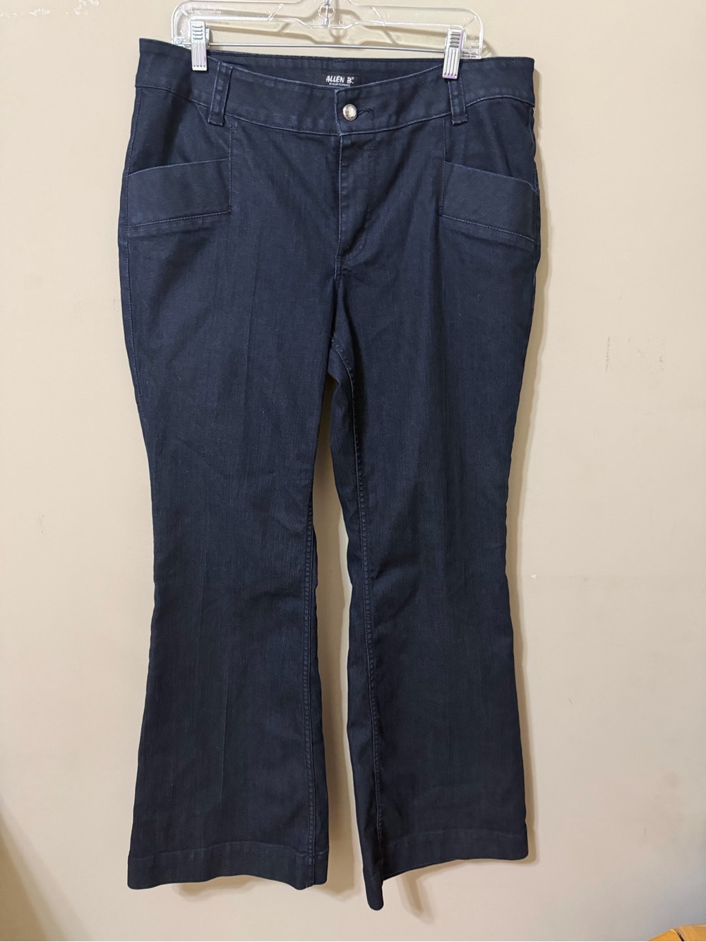Allen B. By Allen Schwartz Women's Dark Blue Bootcut Jeans 16 cotton stretch euc